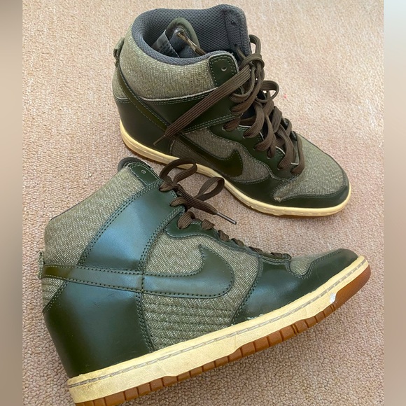 Nike Shoes - Nike Dunk Sky Hi Womens
Colorblock Army Green Hidden
Wedge Sz 8Us